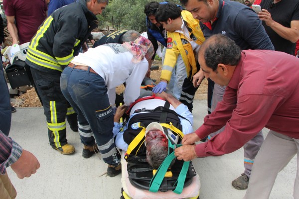 Yolcu minibüsü şarampole uçtu!