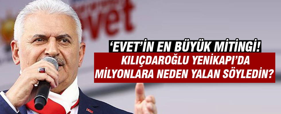 Başbakan Yıldırım Yenikapı'da konuştu