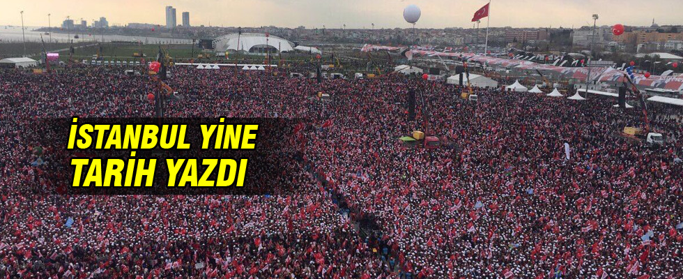 Yenikapı'daki evet mitingine milyonlar akın etti
