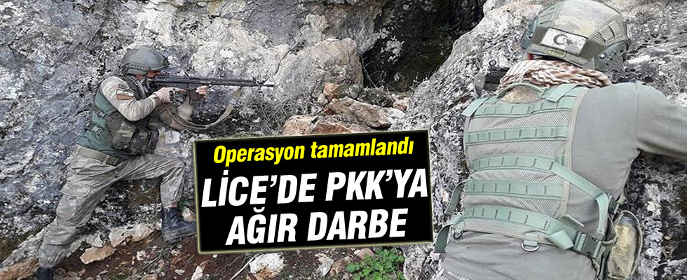 Lice'deki terör operasyonu tamamlandı