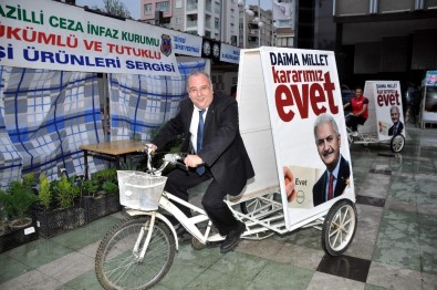 'Evet' Bisikletleri Nazilli Sokaklarında