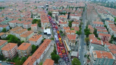 Bakırköy'de 1 Mayıs Kutlamalarına Giden Gruplar Havadan Görüntülendi