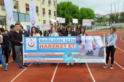Edirne'de Obeziteye Dikkat Çekmek İçin Öğrenciler Yürüdü