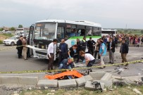 ALP ARSLAN - Minibüs ile kamyon çarpıştı: 2 ölü 17 yaralı