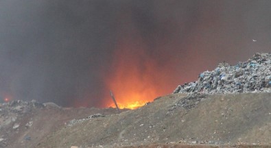 Manisa'da Çöplükte Yangın