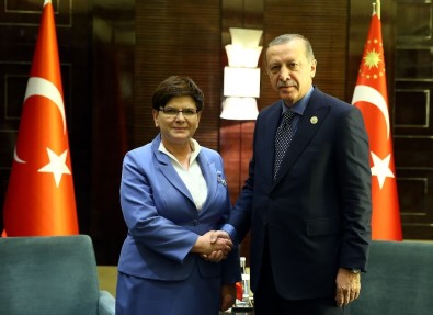 Cumhurbaşkanı Erdoğan, Polonya Başbakanı Syzdlo'la Görüştü