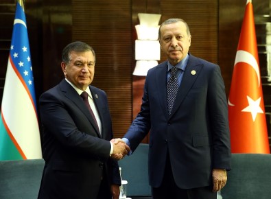 Özbekistan Devlet Başkanı Mirziyoyev İle Görüştü