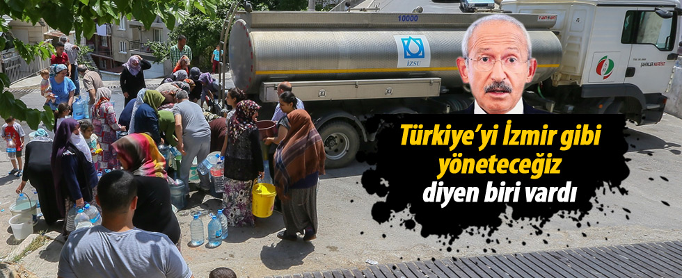 İzmir'de su kesintisine tepki