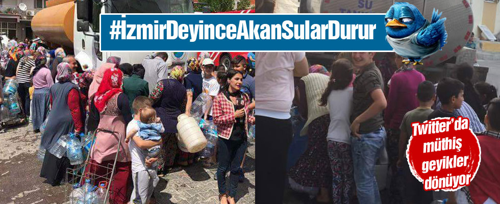 İzmir'deki su kesintisi sosyal medyanın dilinde