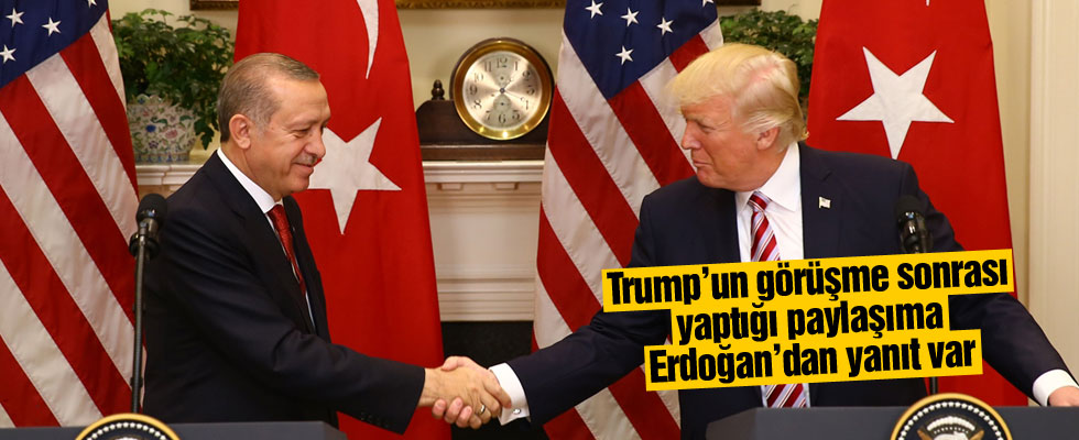 Trump'tan Erdoğan tweeti