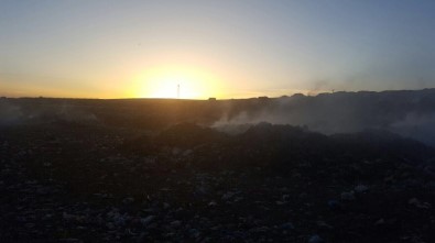 Nusaybin'de Çöp Depolama Sahasında Yangın Çıktı
