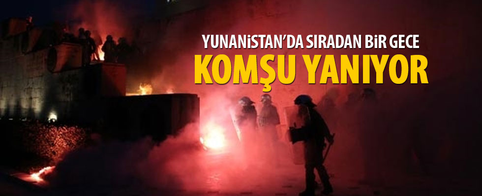 Yunanistan karıştı! Nöbetçi kulesini yaktılar