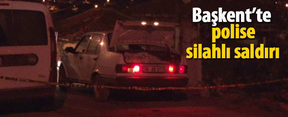 Başkent'te polise silahlı saldırı: 1 polis yaralı