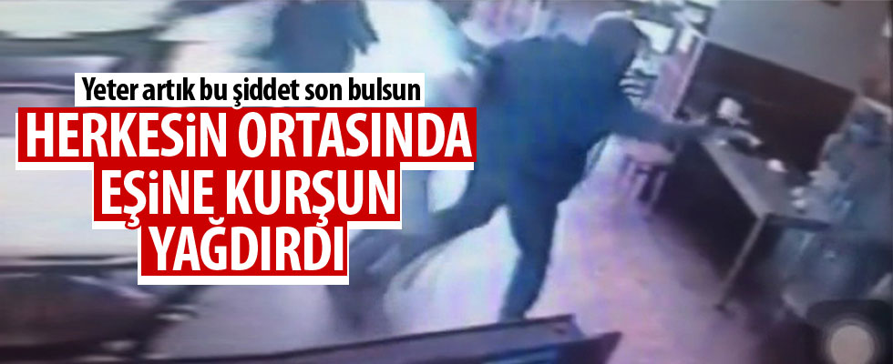 Boşanmak isteyen eşine kurşun yağdırdı