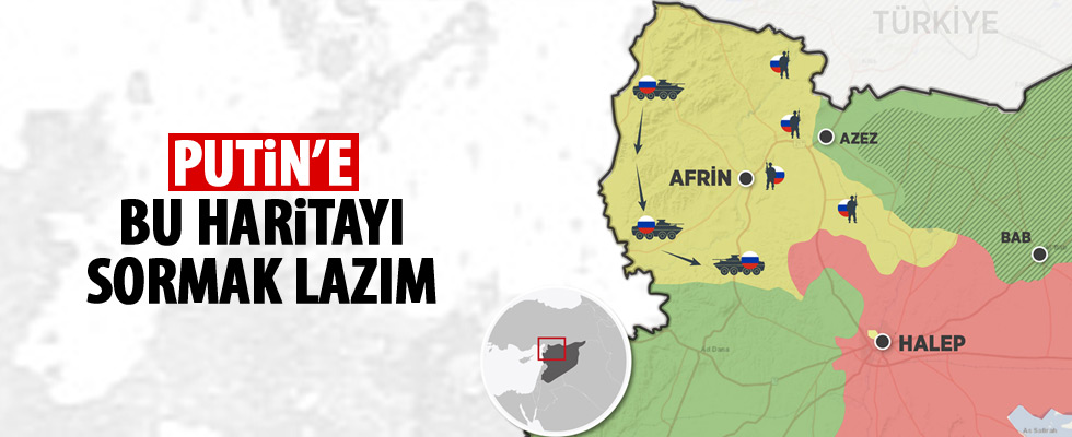 Terör örgütü PYD/PKK kontrolündeki Afrin'de Rus varlığı