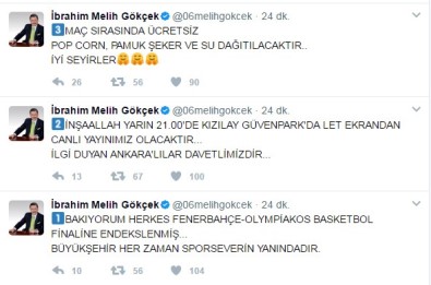 Ankara Büyükşehir Belediyesi'nden Fenerbahçe-Olympiakos Maçına Dev Ekran