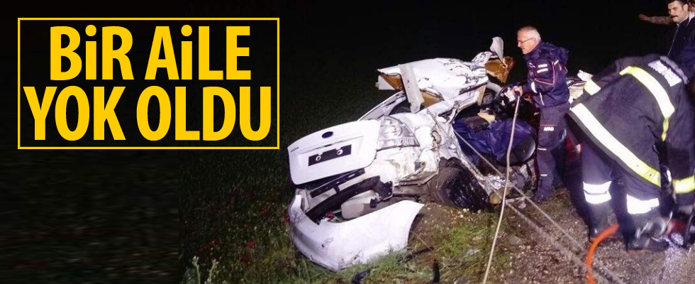Otomobil kağıt gibi ezildi