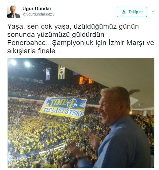 Uğur Dündar'ın Fenerbahçe sevgisi