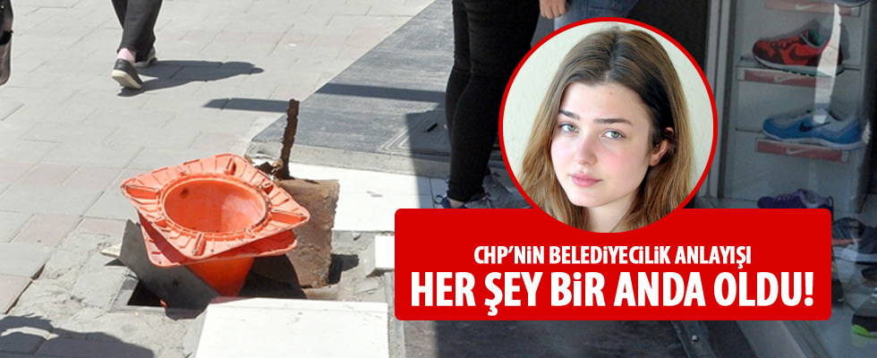 İzmir'de rögara düşen kız öğrenci yaralandı