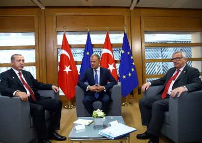 Cumhurbaşkanı Erdoğan,Tusk Ve Juncker'le Görüştü
