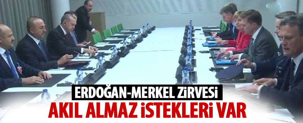 Erdoğan-Merkel görüştü! İşte Merkel'in iki isteği