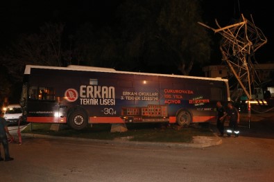 Halk Otobüsü Yüksek Gerilim Hattına Çarptı Açıklaması Faciadan Dönüldü