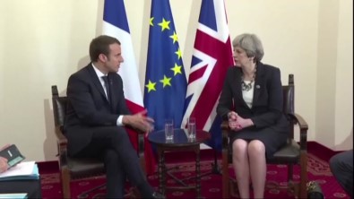 Macron, Theresa May İle Görüştü