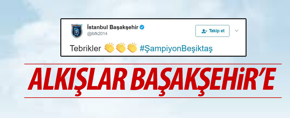 Başakşehir'den Beşiktaş'a tebrik