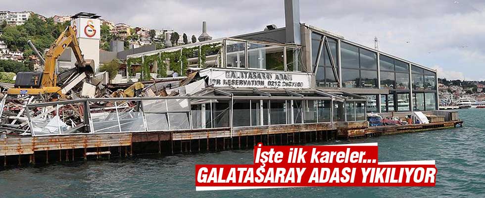 Galatasaray Adası'nda yıkım