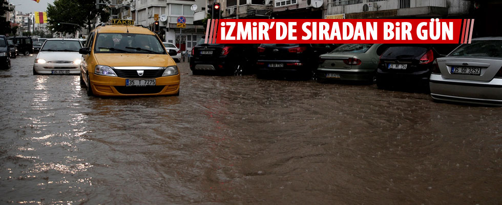 İzmir'de sokaklar dereye döndü