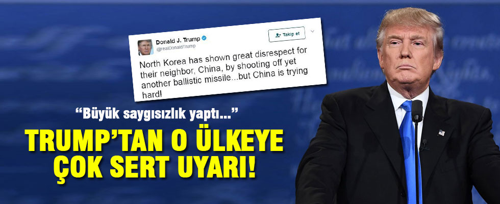 Trump'tan, Kuzey Kore'ye uyarı!