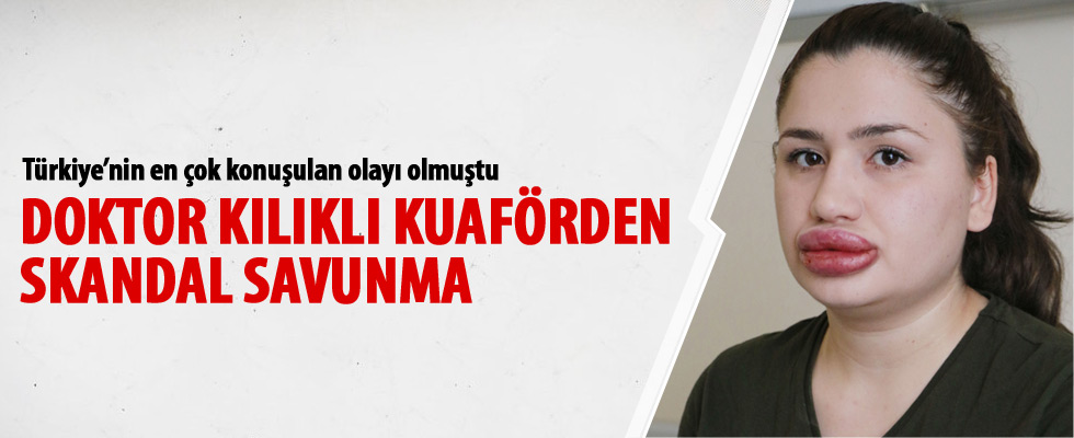 Silikon dolgu yapan kuaförden şok savunma