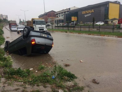 Tokat'ta Otomobil Takla Attı Açıklaması 1 Yaralı