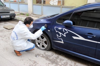 Park Halindeki 25 Aracın Lastiği Kesildi