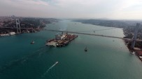 İSTANBUL BOĞAZI - Dev Geminin Boğaz'dan Geçişi Havadan Görüntülendi