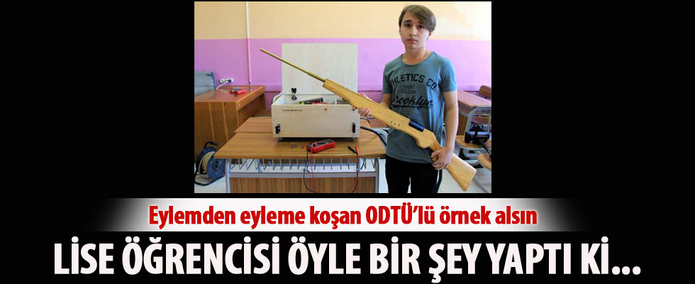 Lise öğrencisinden 'elektromanyetik silah'