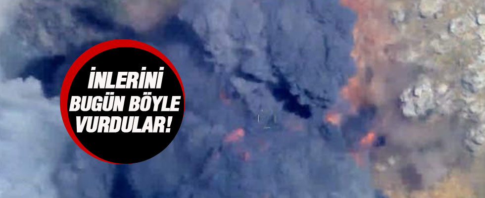 TSK harekatın görüntüleri yayınladı! Teröristler böyle vurulmuş