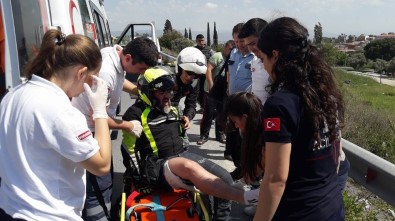 Söke'de Motosiklet Kazası Ucuz Tlatıldı