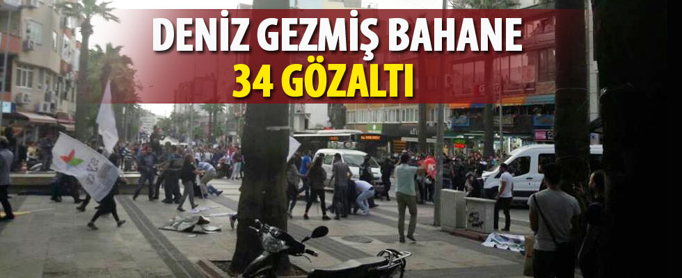 Polis izinsiz gösteriye müdahale etti: 34 gözaltı