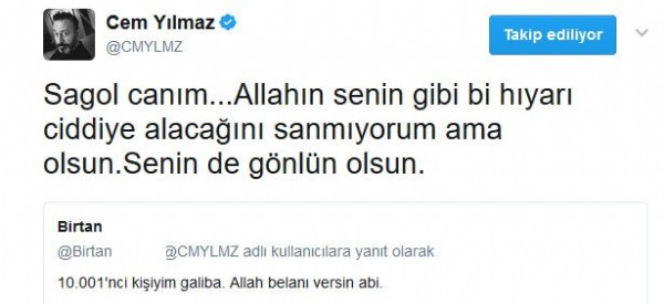 Cem Yılmaz’a bela okudu