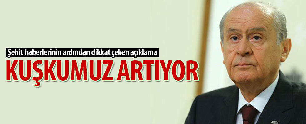 Bahçeli Şırnak'tan gelen şehit haberiyle ilgili konuştu