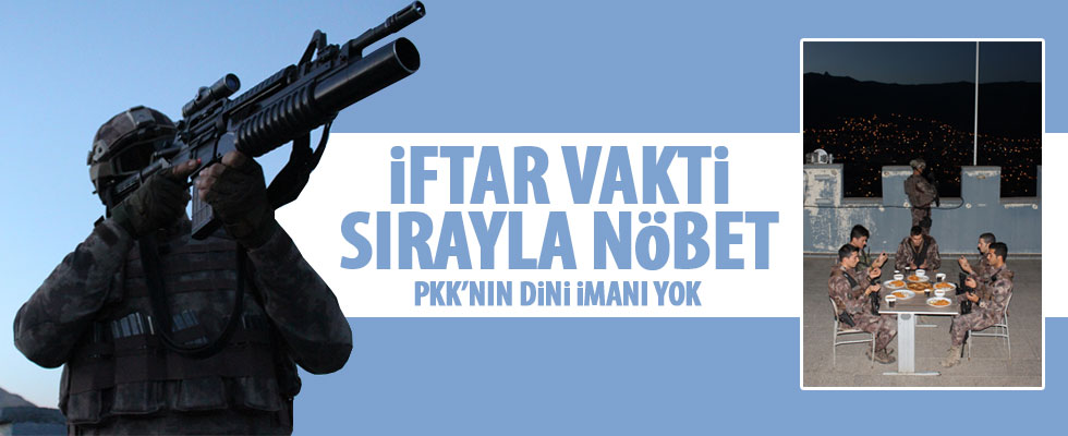 Vatan nöbetinde eller tetikte oruç açıyorlar