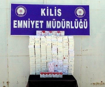 Kilis'te Bin 400 Paket Kaçak Sigara Yakalandı