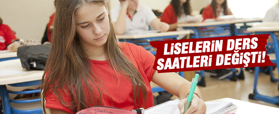 Liselerde haftalık ders saatleri değişti