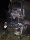 MERMER FABRİKASI - Sandıklı'da Traktör Yangını