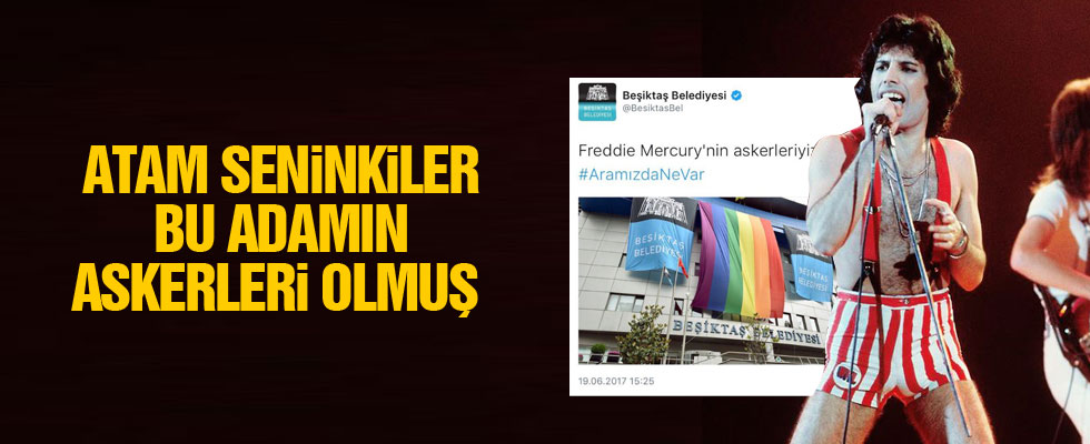 CHP'li  belediye binasına LGBTİ bayrağı astı