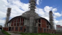 AĞRı MERKEZ - Ağrı'da Yapımı Devam Eden Ulu Cami'de İlk Cuma Namazı