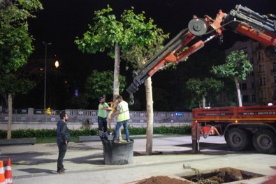 Taksim Meydanı Ağaçlandırma Çalışmaları Sona Erdi
