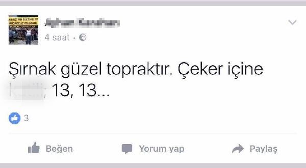 Şehitlere hakaret mesajlarının ardından gözaltına alındı