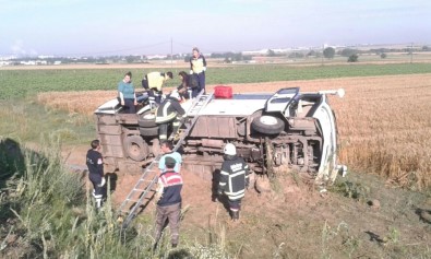 Ergene'de İşçi Servisi Devrildi Açıklaması 18 Yaralı